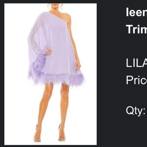 Mac Duggal mini feather dress